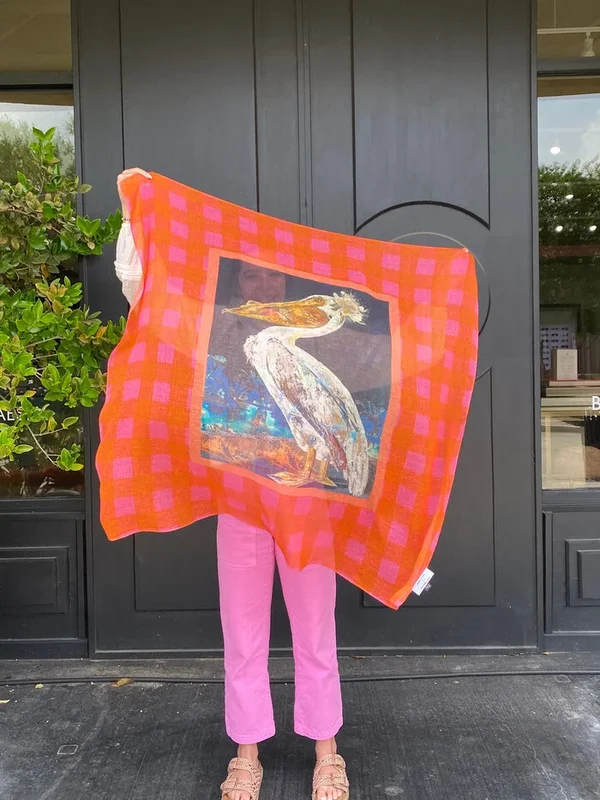 Porch Pop 38" Linen Modal Scarf